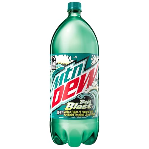 Mtn Dew Soda Pop, Baja Blast, 2 Liter Bottle