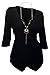 eVogues Women's Deep V-Neck Wrap Bodice Top
