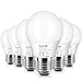 Eofiti Bombilla LED E27 Regulable, 6W E27 LED Blanco Calido 2700K Equivalente a Halogeno 50W Luz 600LM LED Bajo Consumo Luz E27 maíz 230V Excelente Ra82 360 °Ángulo de Haz Pack de 6