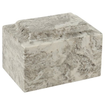 Silverlight Urns Cashmere Gray Classic Cultured Marble Urn for Ashes (Gray Cremation Urn), Adult Sized Urn for Burial