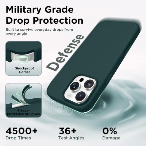 Image of GolbinBox Magnetic for iPhone 16 Pro Case, Silicone Cover, Olive Green