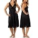 Shadowline Women's Silhouette Lace Bodice Sleeveless Waltz Gown, Black, Medium