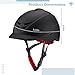 Chewtoyo Men and Women Adjustable Matte Black Horse Riding Helmet with High-Impact Pc Shell and Eps Liner, Ideal for Cycling and Riding, Size M