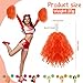 Lenwen 40 Pack Pom Poms Cheerleading Sports Dance Spirited Plastic Cheer Pompom Cheerleading Poms with Handles for Adults Rooters Sports Team Cheering Party(Orange)