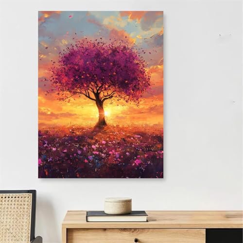 Peinture numero adulte avec cadre 60x90cm coloriage toile kit complet fleur rose