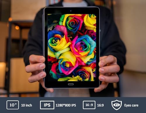 2025 Tablet 10 inch Android Octa-Cores 10GB RAM 64GB ROM (TF 1TB), WiFi 5G, Bluetooth 5.0, GPS, OTG, Type-C, 8MP+5MP, Tablet PC with Case, Keyboard and Mouse, Red - Image 5