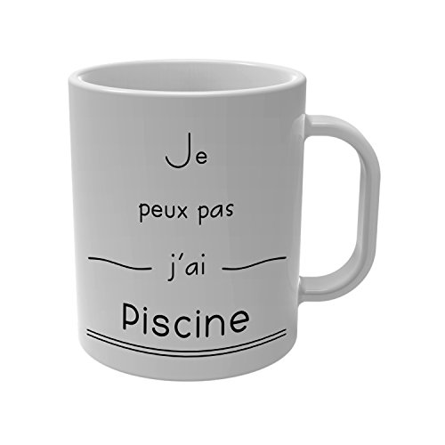 YONACREA - Mug Tasse - Je peux pas j'ai Piscine