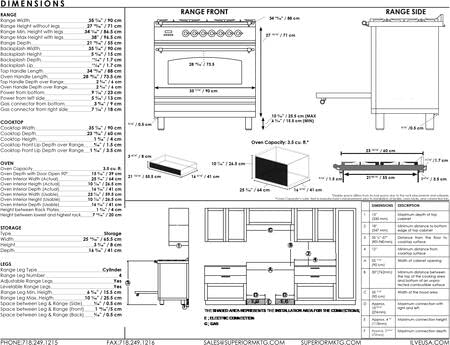 Ilve Upw90Fdmpm Professional Plus Series 36" Freestanding Dual Fuel Range With Natural Gas 5 Sealed Brass Burners 3.55 Cu. Ft. Oven Capacity Gas Conversion Kit Included Matte Graphite With Chrome Trim #TOP2