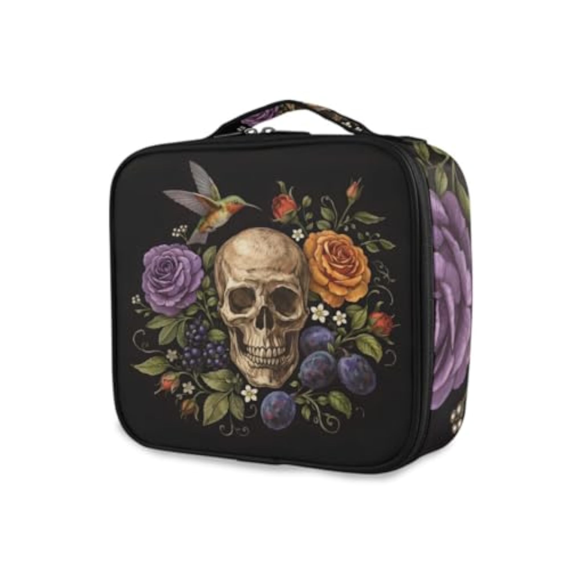 Travel Makeup Case, Day of The Dead Skull Design