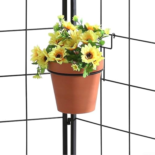 Support mural pour pots de fleurs balcon fer forgé suspendre herbes - 3