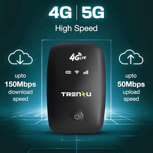 Image of 4G /5G WiFi Dongle with SIM Slot | Portable Wireless Hotspot Device | Up to 150 Mbps Speed | 2100mAh Battery | Supports 10 Devices | Pocket WiFi Data Card for Laptop & Travel