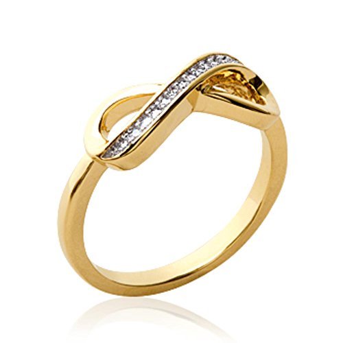 ISADY - Heather Dorado - Anillo Mujer - Unendligkeit - Infinity - Freundschaft - chapado oro amarillo 750/000 (18 carats) - circonita