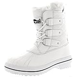 POLAR Womens Snow Boot Nylon Short Fur Rain Winter Waterproof Snow Warm Boots - White - 7-38 - CD0031
