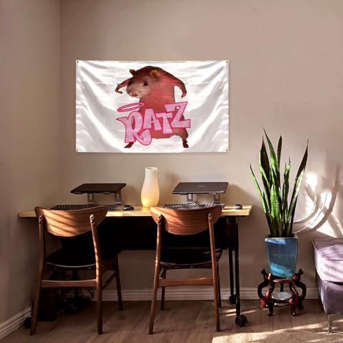 Banbe Funny Ratz Meme Pink Mouse Tapestry 3X5 Feet Dormitory Background Tapestry Home Decoration Available Indoor And Outdoor thumb #5