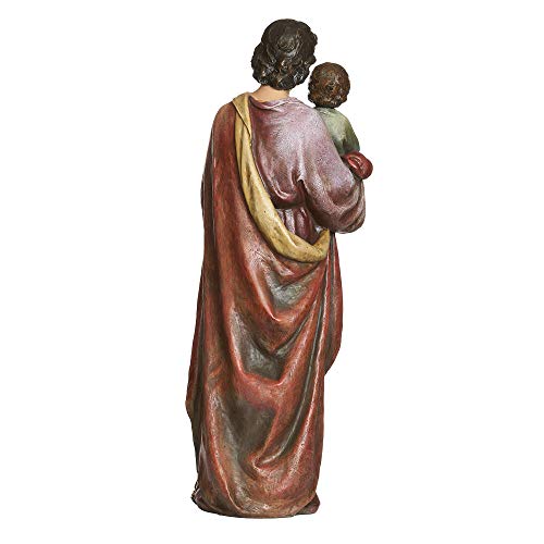 Figura San José y Niño Jesús 36.75 pulg Resina y Piedra miniatura 3