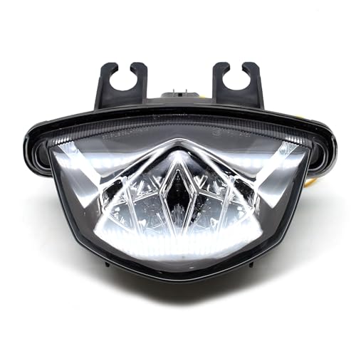 Image of MZS Motorcycle Tail Light for GSXS 750 2017-2023, GSXS 1000 2015-2020 | LED Integrated Rear Turn Signal Blinker Running Brake Taillight, Smoke Lens, Amber Red Lamp, fits GSXS750Z GSX-S 1000F 1000Z