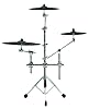 Gibraltar Accessory Rack Grabber clamp Stand Mount Bar, straight rod with 3 multi clamps, mounts 2 cymbal arms or percussion holders to a stand, SC-SPAN #1