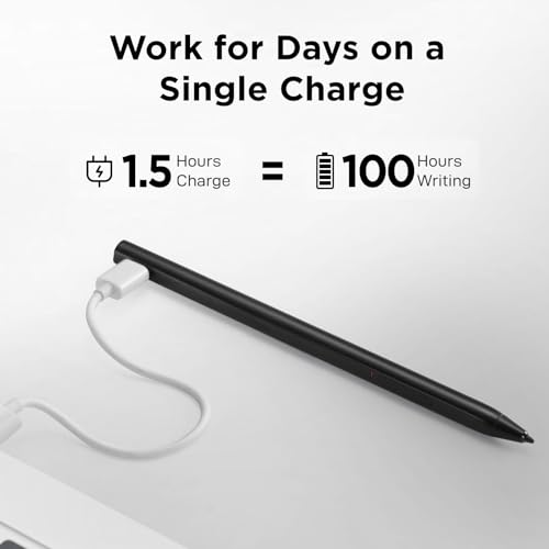 Image of TCL T-Pen Stylus for NXTPAPER 14, NXTPAPER 11 Gen 2 & Other Series, Digital Pen with 4096 Pressure Levels, Ultra-Low Latency, Extended Battery Life, Replaceable Tip, Black