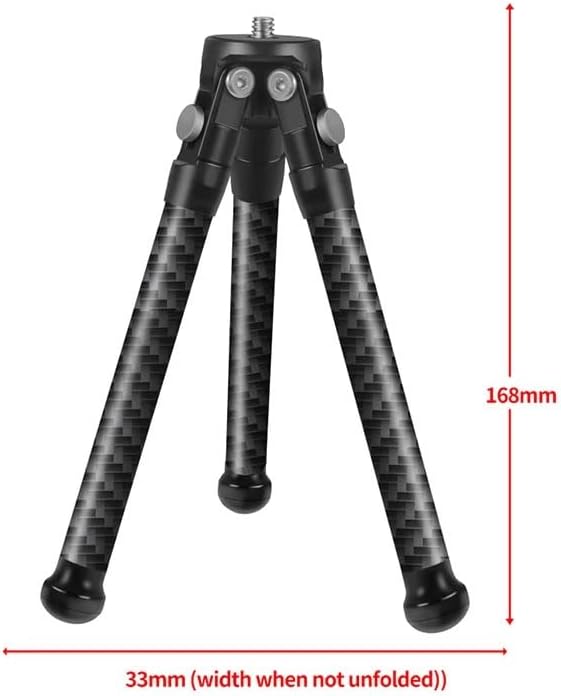 Carbon Fiber Mini Tripod Retractable Tripod Lightweight Projector Stand Portable(Mini Tripod B)