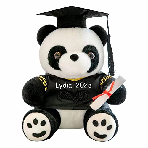 Jacklin F Oso de Peluche de graduación Personalizado, Clase de Panda de Peluche de graduación de 2023, muñeco de Peluche de Oso de Peluche de graduación para Escuela Secundaria/Universidad/máster