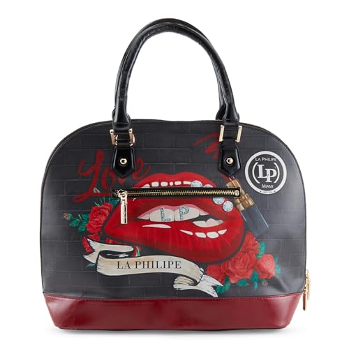 Red Lips Oval Handbag by La Philipe2