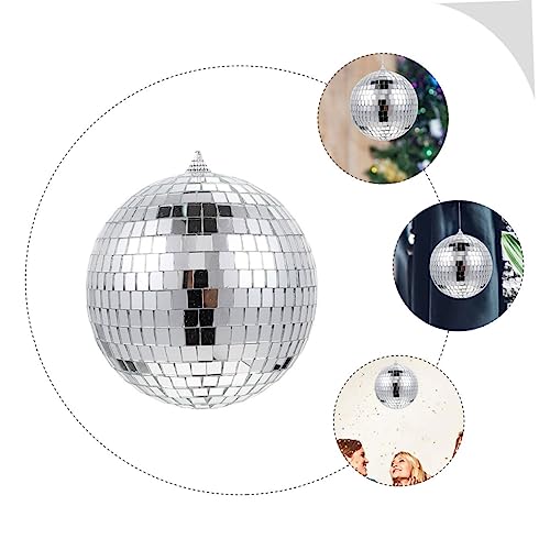 Bola espejada de 25 cm para colgar, decoración reflectante para fiestas, Navidad y celebraciones miniatura 7