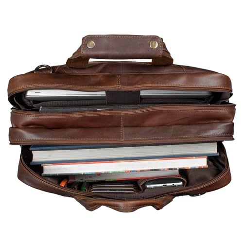 Mallette porte-documents cuir robuste pour transporter un PC portable