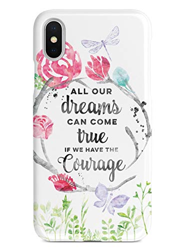 Inspired Cases - Compatible with iPhone Xs Max Case - 3D Textured Protective Phone Case for Apple iPhone Xs Max - All Our Dreams Can Come True - Quote