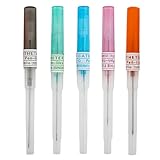 YAPKOLV 5 Piezas Agujas para Piercing para Oreja y Nariz, Piercing Cateter, Perforación Acero Inoxidable, Kit para Piercing, Herramienta de Perforación para Nariz Ombligo Labios, Piercing Taper