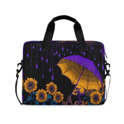 Bolsa de hombro para portátil con diseño de ajolote y bolsillo de accesorios