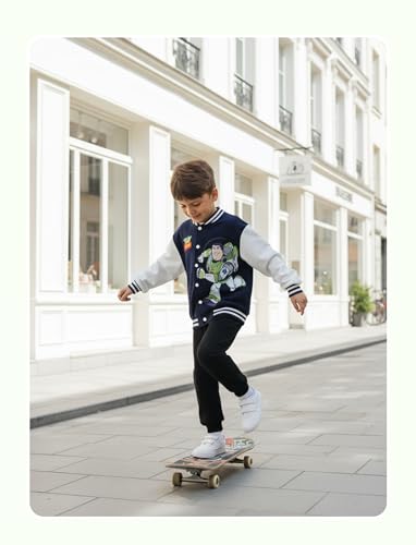 Image of Disney Marvel Bomber Jacket Spider Man Toy Story Cars Varsity Cardigan2-13Y | Officially Licensed Snap Button Coat,Fall Star Wars Graphic Cloth Top,Hulk Venom Stitch Mickey Lightning Mcqueen Kids Apparel