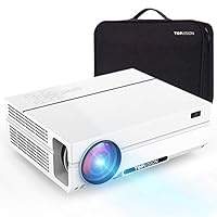 TOPVISION Heimkino Beamer mit Tragetasche,8000 Lumen Video Beamer with 150.000 Stunden Verlängert,Native 1080P LCD Beamer Full HD,4K 300'' Heim/Berufsbeamer für Smartphone/PC/TV-Box/Laptop/PS4/PPT