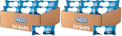 Image of Rice Krispies Treats Crispy Marshmallow Squares, Kids Snack Box, Cereal Bars, Original (Pack of 108)
