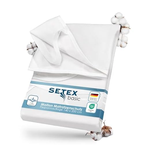 Molton-Matratzenauflage 140 x 200 -150 x 200 5 SETEX Wasserdichter Molton Matratzenschutz, 3-lagig, 140 x 200 cm, 100 % Baumwolle, Generation, Weiß, 14U2140200001002