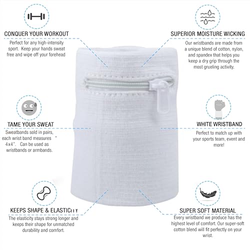 Image of Suddora Zipper Wrist Pouch - Sweatband /Wristband Wallet for Keys, ID, Cards, Cash