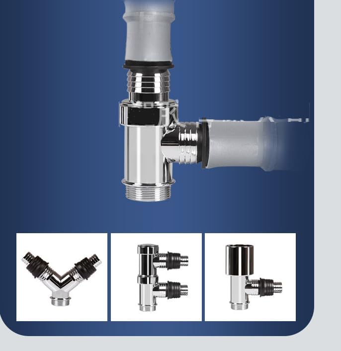 Image of Bathroom Floor Drain Connector | Water Drain Anti Core Overflow Elbow Outlet Pipe Connector for Washing Machine | Backflow Preventer Drainer (T-Shape Coupling)
