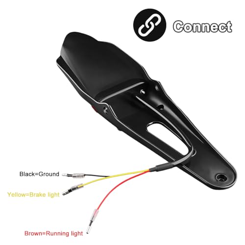 Image of STHIRA Rear Fender LED Brake Red Tail Light Lamp with Bracket for Off-Road Motorcycle Motocross Dirt Bike, LED Wiring Brake Light for Motorbike Scooter, Motorcycle Modification Accessory