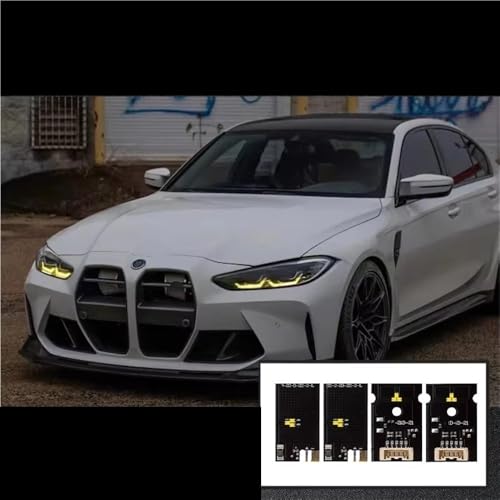 Placa con chips DRL amarillos estilo CSL para ópticas de modelos M4 G82 y G23 2