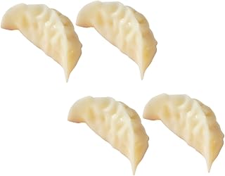 4Pcs Realistic Artificial Dumpling Models for Photography Props Restaurant Decoration Fake Dumplings for Kitchen Display and Food Styling