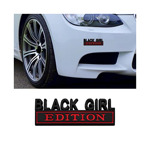 Zipelo Black Girl Edition Car Emblem, 3D Auto Fender Badge Sticker Replacement, Car Trunk Tailgate Metal Decal, Cool Automotive Exterior Decoration, Universal Accessories For Vehicle (Black/Red) #TOP9