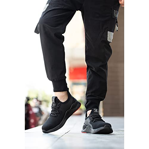 Image of ulogu Steel Toe Shoes for Men Women丨Waterproof Lightweight Roofing Shoe丨Safety Industrial Work Sneakers