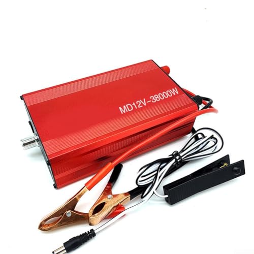 Besshepplo Heavy Duty 38000W DC to AC Inverter with Pure Sine Wave High Power Inverter Head Car Power Inverter for Reliable Electrical Performance(Red...