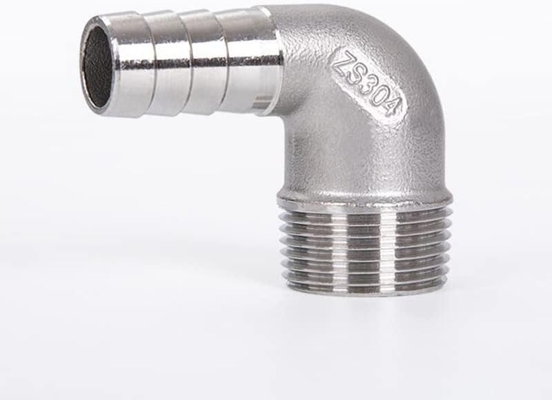 Stainless Steel Pipe Fittings,Stainless Steel Elbo Hose Adapter,Hose Pipe Connector,1/8'' - 2'' BSP Male Thread x Barb Hose Tail 304 Stainless Steel Elbow Water Pipe Fitting SS304 Reducer Joint Connec