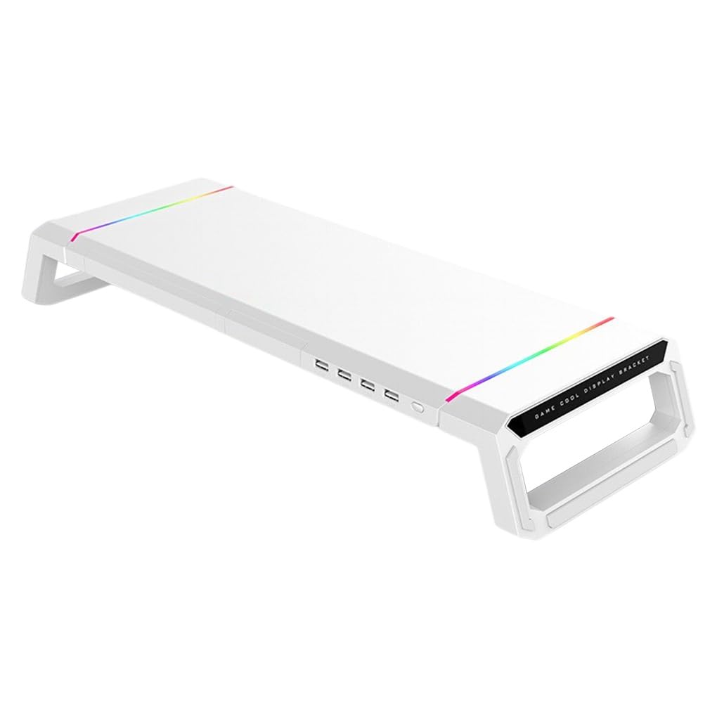 Supporto per per notebook per computer con cassetto portaoggetti Staffa da tavolo Scrivania per impieghi gravosi per dormitorio per ufficio , Bianco