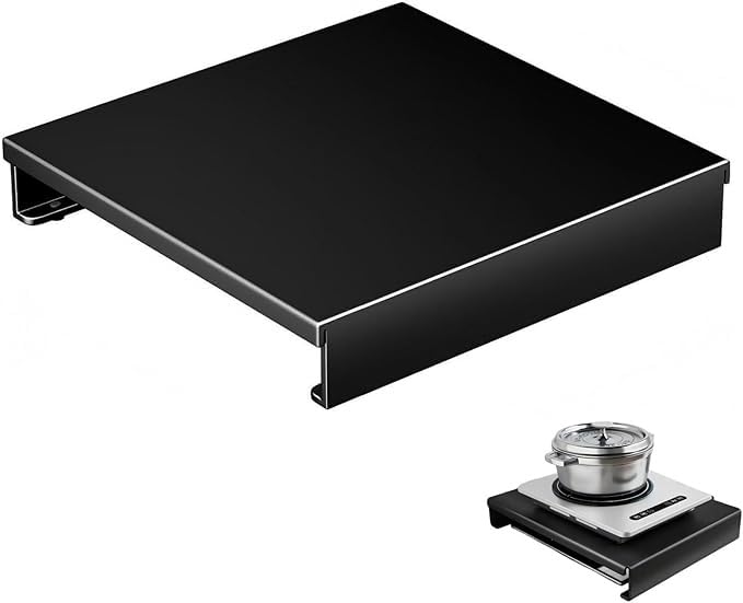 Cubierta De Estufa Gas Negra, Acero Al Carbono Resistent Calor Y Arañazos, Para Quemador Placa Cocina, Amplía Espacio, Fácil Limpiar (35 * 45 7cm)