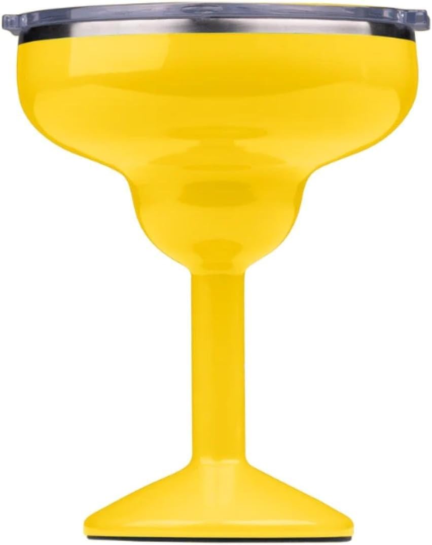 ORCA Rita | Temperature Insulated, Stainless Steel Margarita Glass, Lidded Tumbler for Cocktails, Wine & Cold Drinks — Sunflower