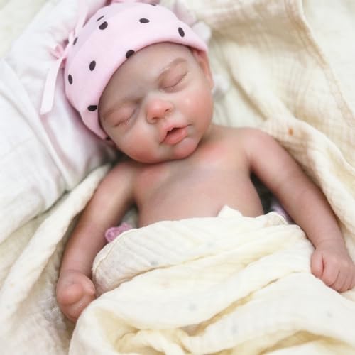 Muñeca bebé de silicona 13 pulg realista suave miniatura 3