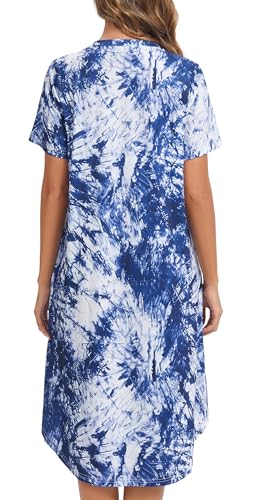 Image of Kabento Womens Short Sleeve Long Nightgowns Sleepwear