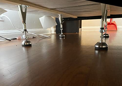 Ironwork 3 Pcs Adjustable Height Center Support Leg For Bed Frame, Wooden Bed Center Slat Support Leg, Heavy Furniture Support Leg Replacement Foot (Xxm26) #TOP6