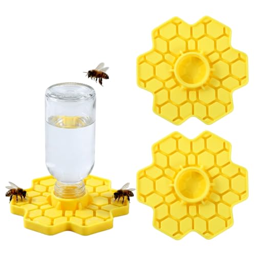Small-Hole Honeycomb Tray Honey Bee Feeder, 2 Pack Bee Watering